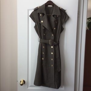 Calvin Dark Grey Trench Coat style Dress